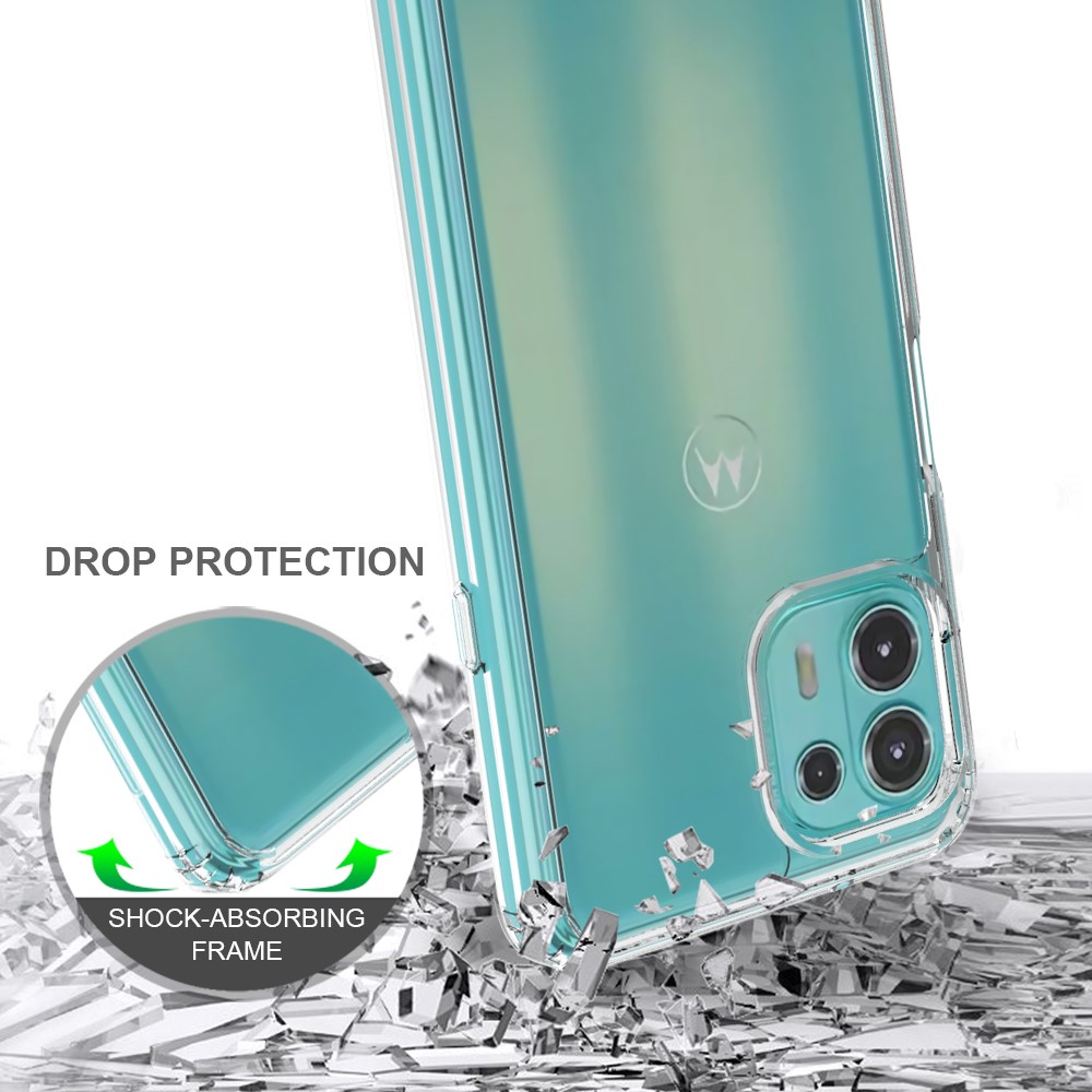 Anti-scratch Drop-protection Acrylic + TPU Transparent Phone Back Case Cover for Motorola Edge 20 Lite-4