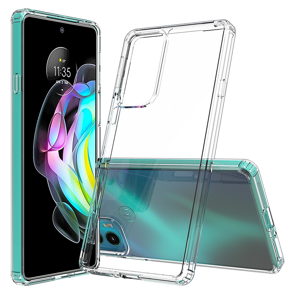 Anti-drop Scratch-resistant Transparent Acrylic + TPU Hybrid Case Phone Cover for Motorola Edge 20-1