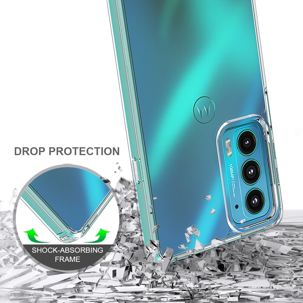 Anti-drop Scratch-resistant Transparent Acrylic + TPU Hybrid Case Phone Cover for Motorola Edge 20-4