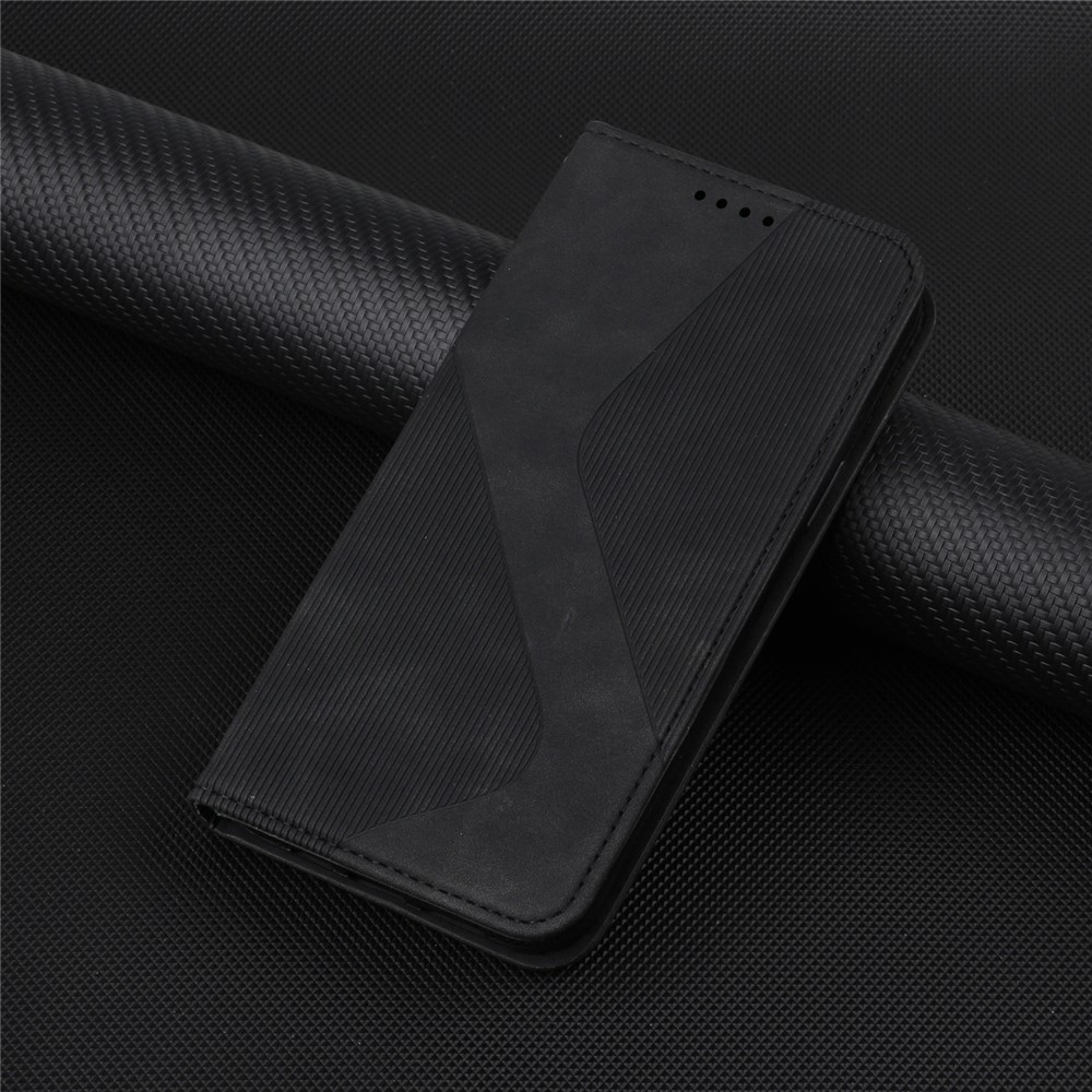 Phone Cover Business Style Skin-touch Feel Wallet Design Case with Stand for Motorola Moto E30/E40 - Black-11