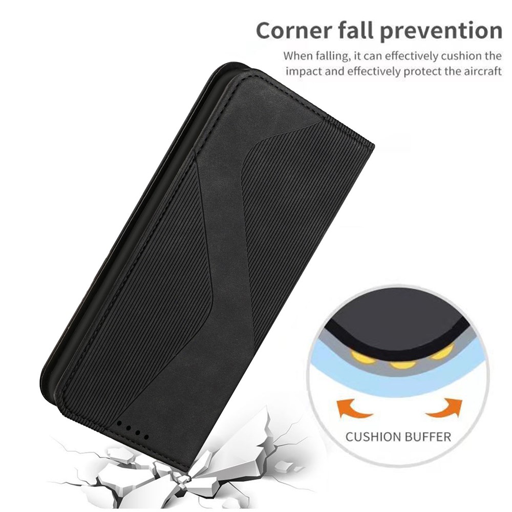 Phone Cover Business Style Skin-touch Feel Wallet Design Case with Stand for Motorola Moto E30/E40 - Black-9