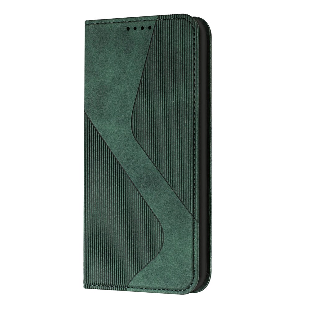 Phone Cover Business Style Skin-touch Feel Wallet Design Case with Stand for Motorola Moto E30/E40 - Green-2