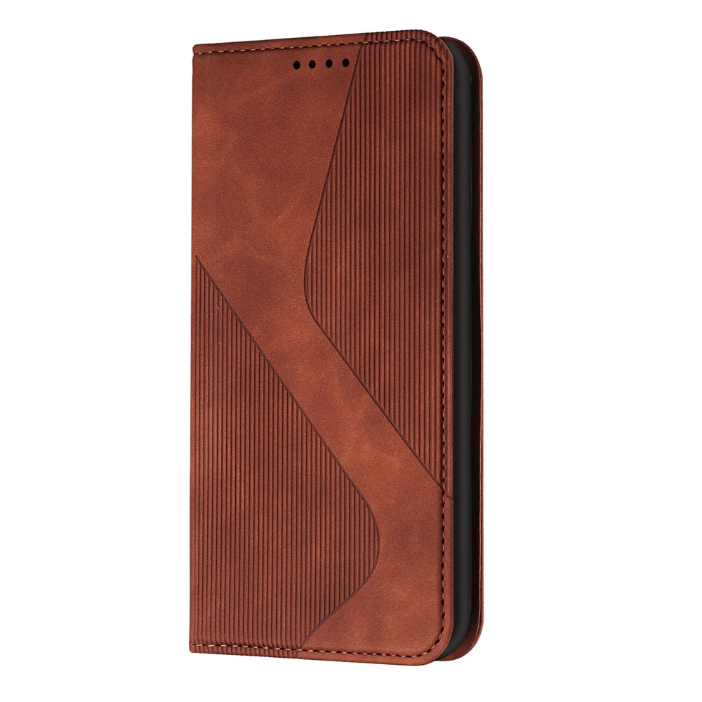 Phone Cover Business Style Skin-touch Feel Wallet Design Case with Stand for Motorola Moto E30/E40 - Brown-2