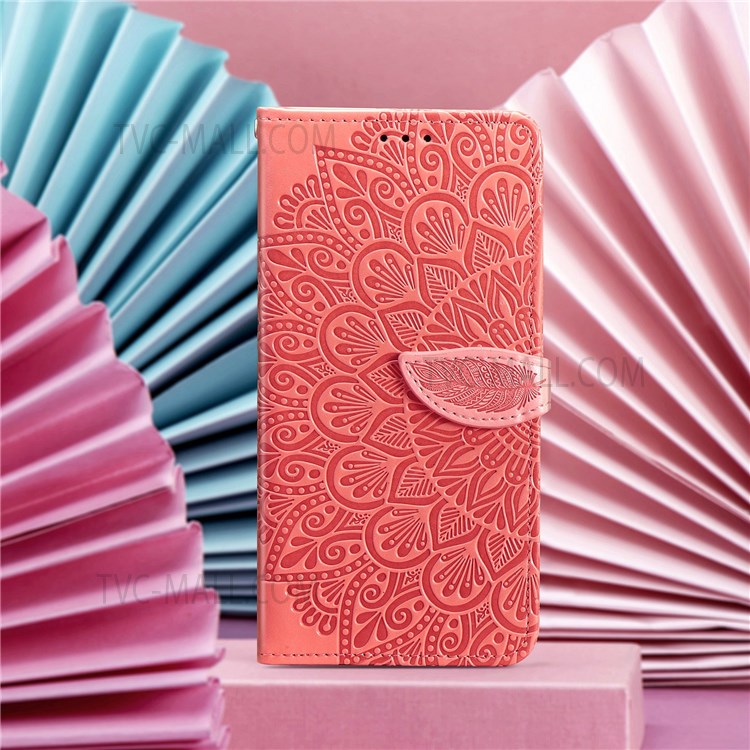 Magnetic Flip Dream Wings Pattern Imprinted PU Leather Phone Cover Wallet Stand Protective Phone Case with Strap for Motorola Moto G50 5G - Orange-10