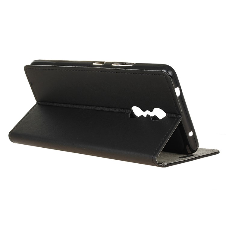 Wallet Leather Stand Case for Lenovo K6 Note - Black-6