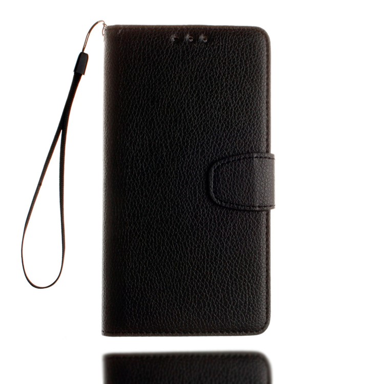 Litchi Skin Leather Wallet Case for Motorola Moto G4 / G4 Plus - Black-2