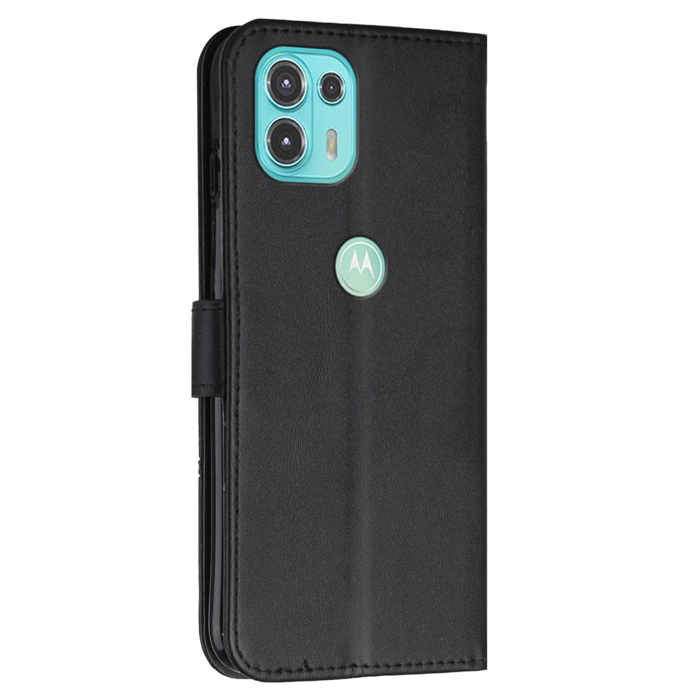 Double-sided Magnetic Clasp Leather Phone Case Wallet Stand Cover with Hand Strap for Motorola Edge 20 Lite/Edge 20 Fusion - Black-10