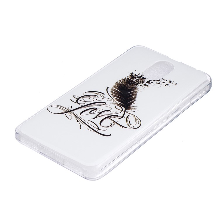 Soft IMD TPU Case for Lenovo Vibe P1m - Feather Pattern-2