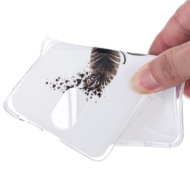 Soft IMD TPU Case for Lenovo Vibe P1m - Feather Pattern-4