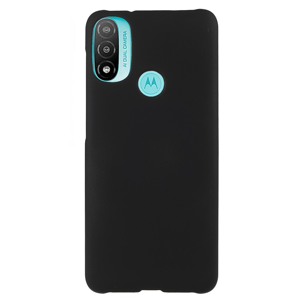 Anti-Scratch Protection Shell Rubberized Hard PC Phone Case for Motorola Moto E20/E30/E40 - Black-1