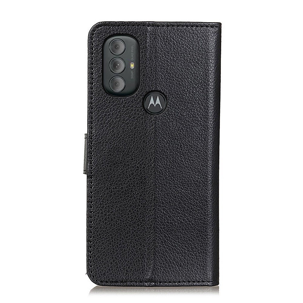 Classic Style Litchi Texture Drop-proof PU Leather Phone Case Stand Wallet Cover for Motorola Moto G Power (2022) - Black-3