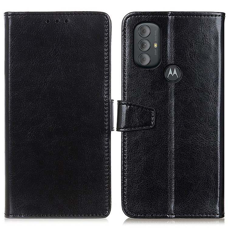 Magnetic Closure PU Leather Wallet Cover Flip Stand Folio Phone Case for Motorola Moto G Power (2022) - Black-1