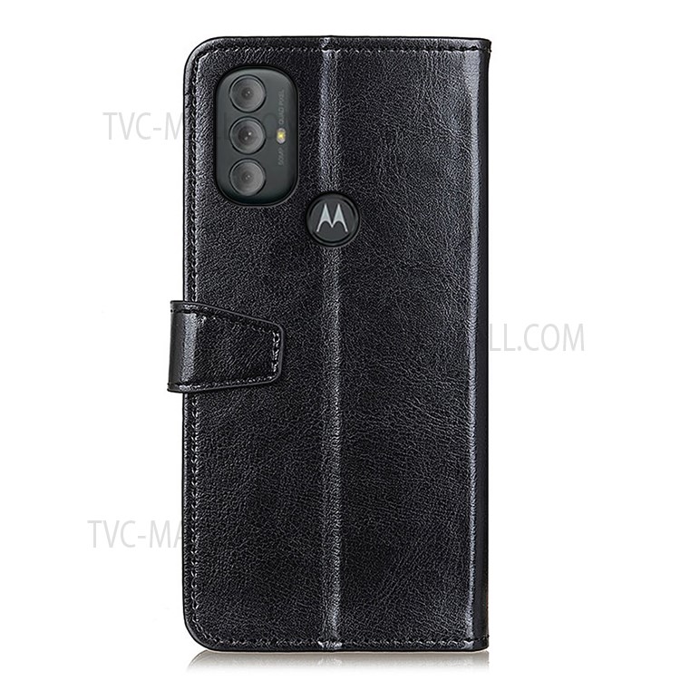 Magnetic Closure PU Leather Wallet Cover Flip Stand Folio Phone Case for Motorola Moto G Power (2022) - Black-3