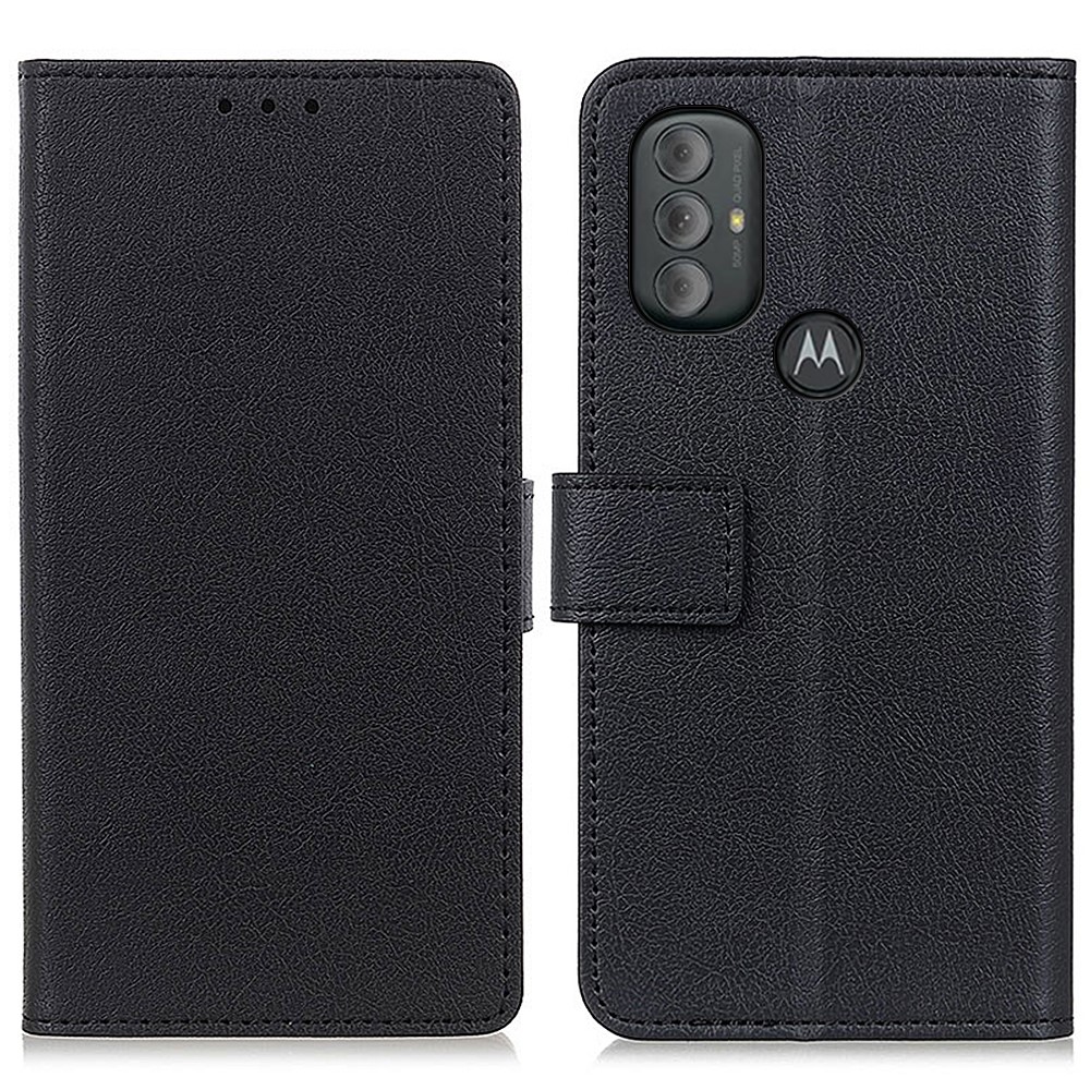 For Motorola Moto G Power (2022) Anti-drop PU Leather + TPU Flip Phone Case Protective Shell with Wallet Stand - Black-1