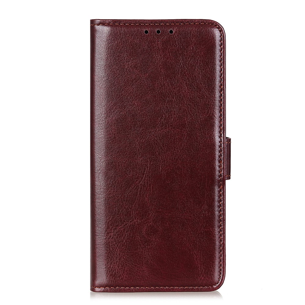Flip PU Leather Case Crazy Horse Texture Wallet Design Magnetic Clasp Phone Cover Stand Shell for Motorola Moto G Power (2022) - Brown-2