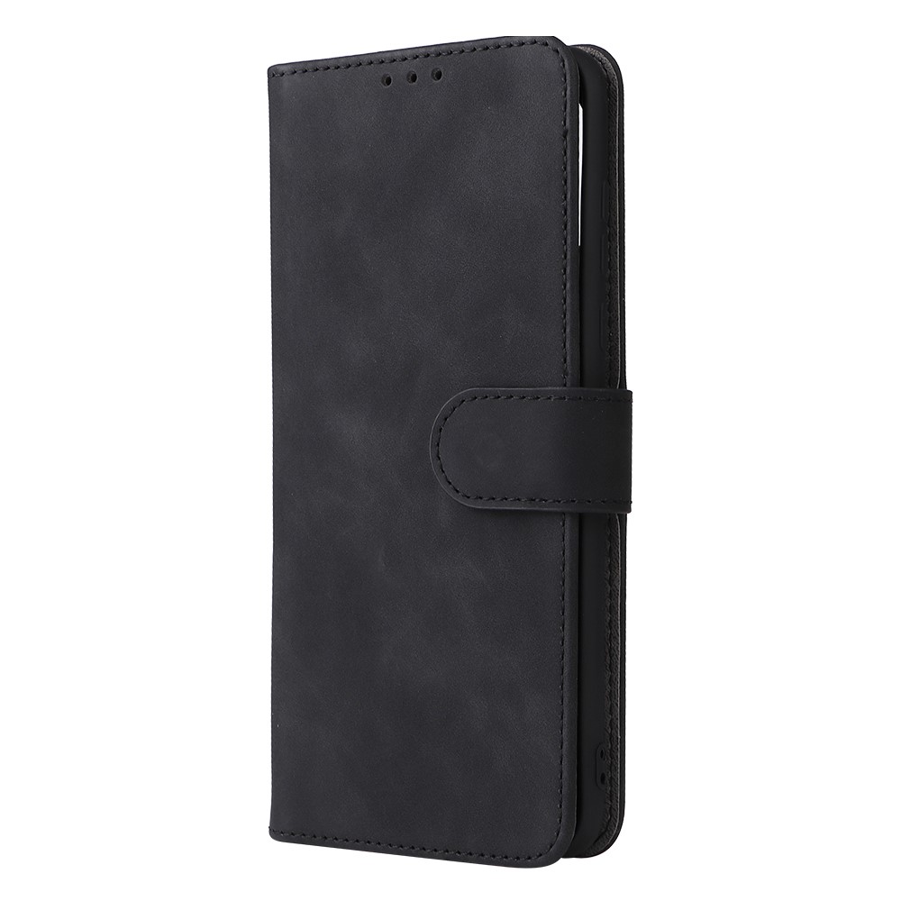 Skin-touch Feeling Anti-scratch PU Leather Stand Phone Cover Wallet Case for Motorola Moto G Power (2022)/Moto G Pure (2022) - Black-2