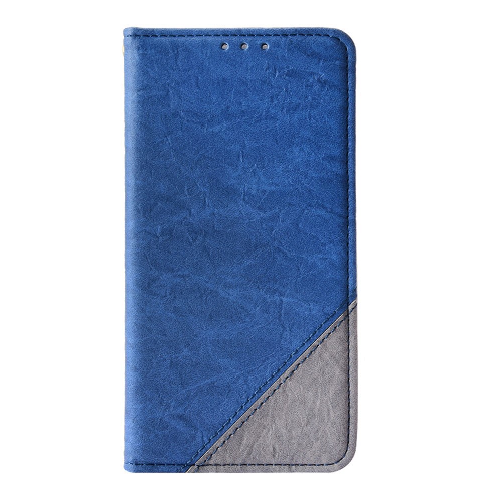 Auto-absorbed Bi-color Splicing PU Leather+TPU Anti-scratch Cell Phone Cover Shell with Wallet Stand for Motorola Edge 20 Pro/Edge S Pro - Blue-2
