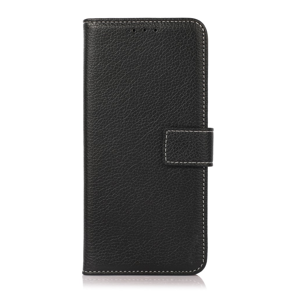Anti-fall Litchi Texture PU Leather + Inner TPU Wallet Case Flip Folio Stand Feature Phone Cover for Motorola Moto G Power (2022) - Black-2