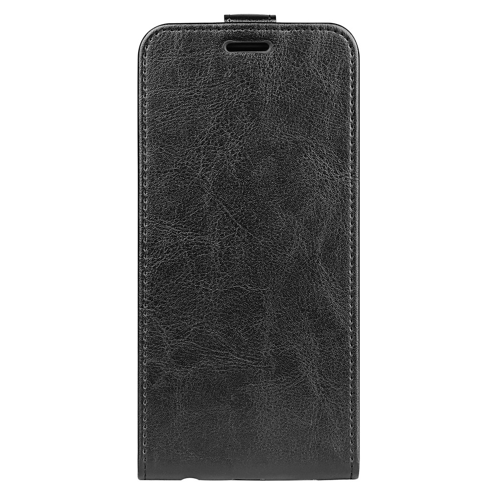Crazy Horse Texture Full Protection Vertical Flip Leather Cover Phone Shell with Card Slot for Motorola Moto G71 5G - Black-2