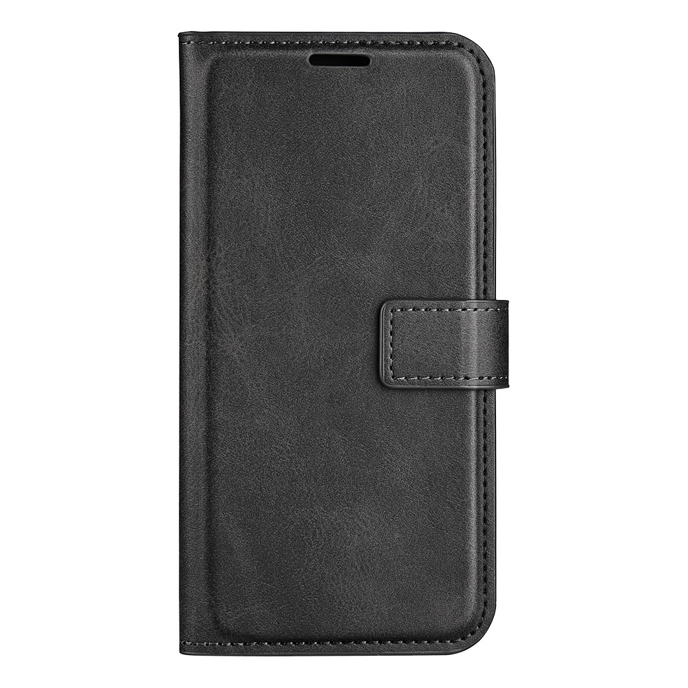 PU Leather + TPU Phone Case Foldable Stand Shockproof Protective Cover for Motorola Moto G71 5G - Black-2