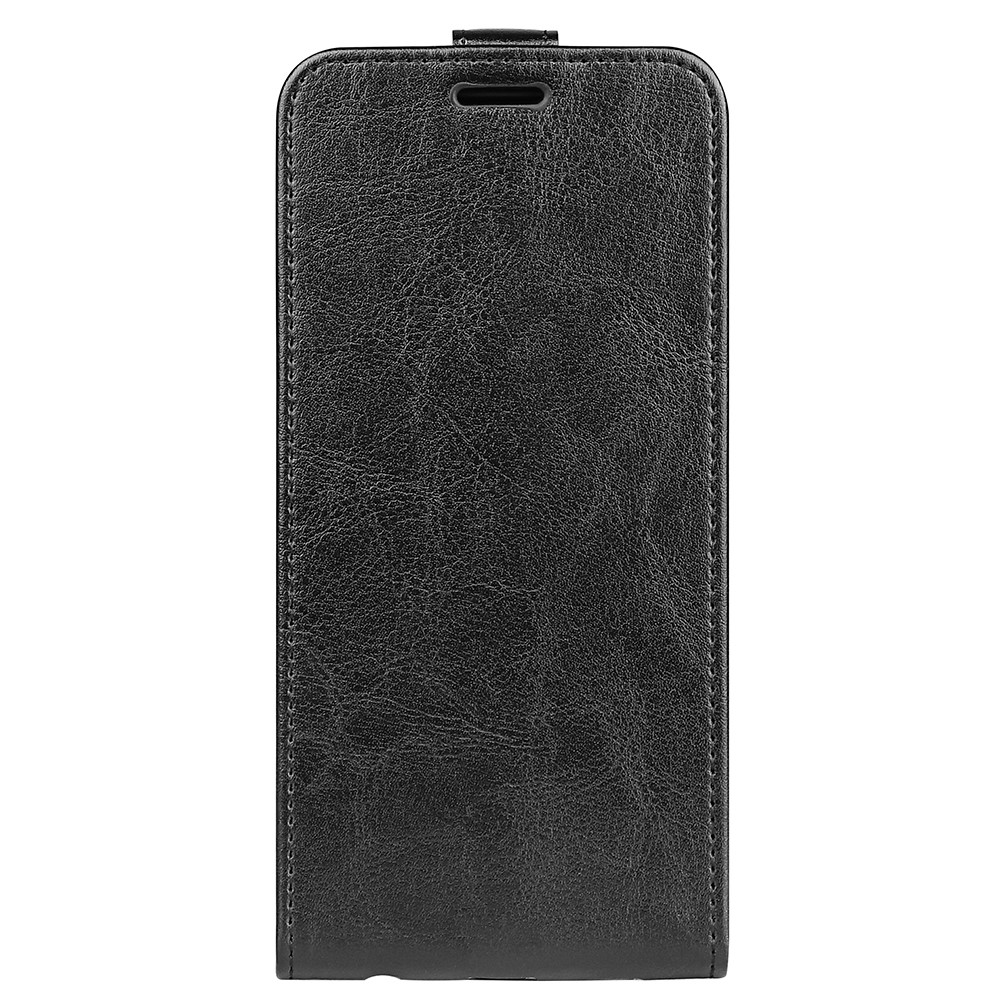 Drop-resistant Crazy Horse Texture Vertical Flip Leather Cover Phone Shell Protector with Card Slot Design for Motorola Edge 30 Ultra - Black-2
