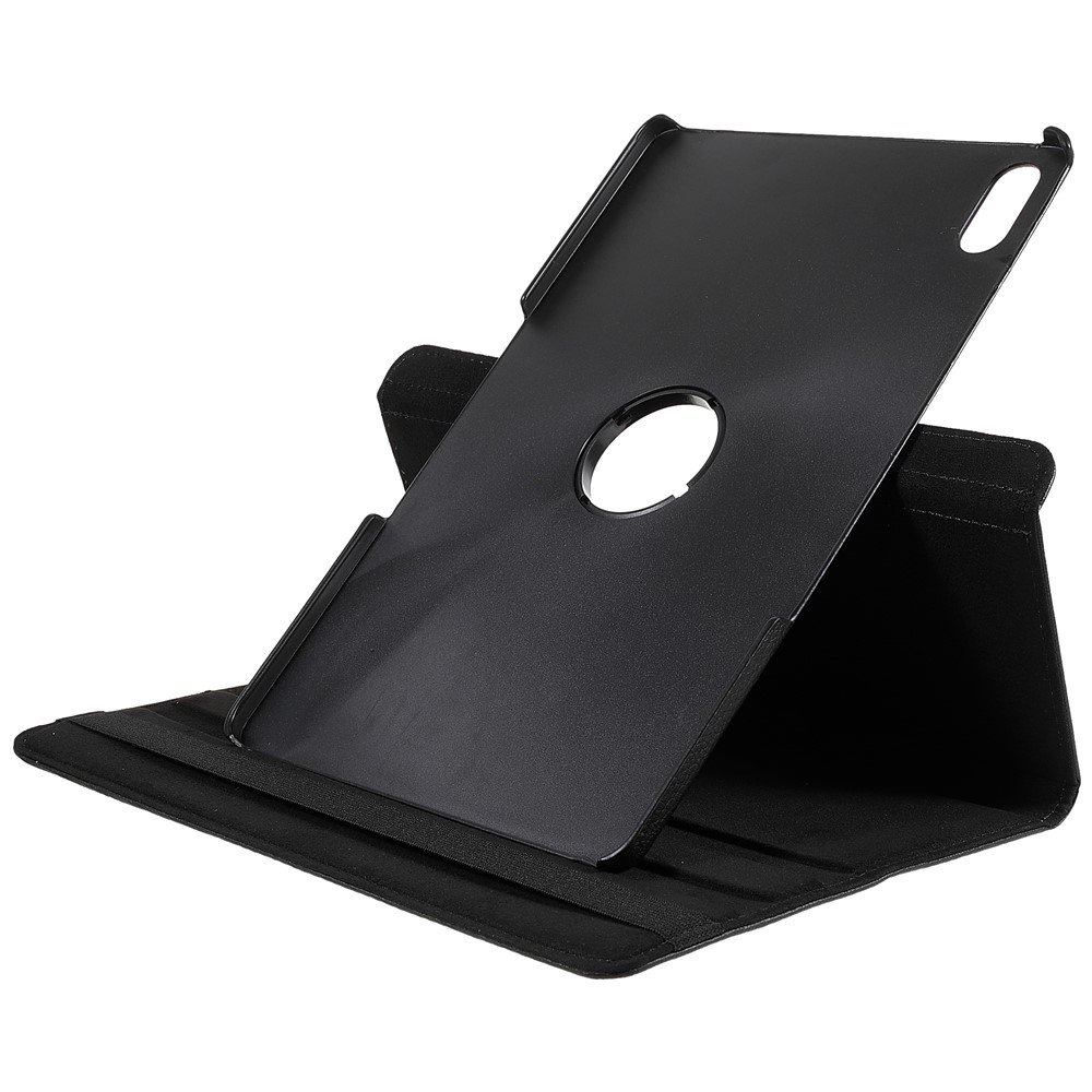 360 Degree Rotary Stand Elastic Band Closure PU Leather Tablet Case Cover for Lenovo Tab P12 Pro - Black-10