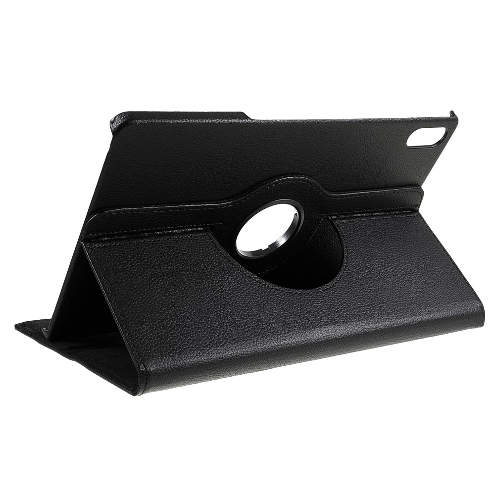 360 Degree Rotary Stand Elastic Band Closure PU Leather Tablet Case Cover for Lenovo Tab P12 Pro - Black-9