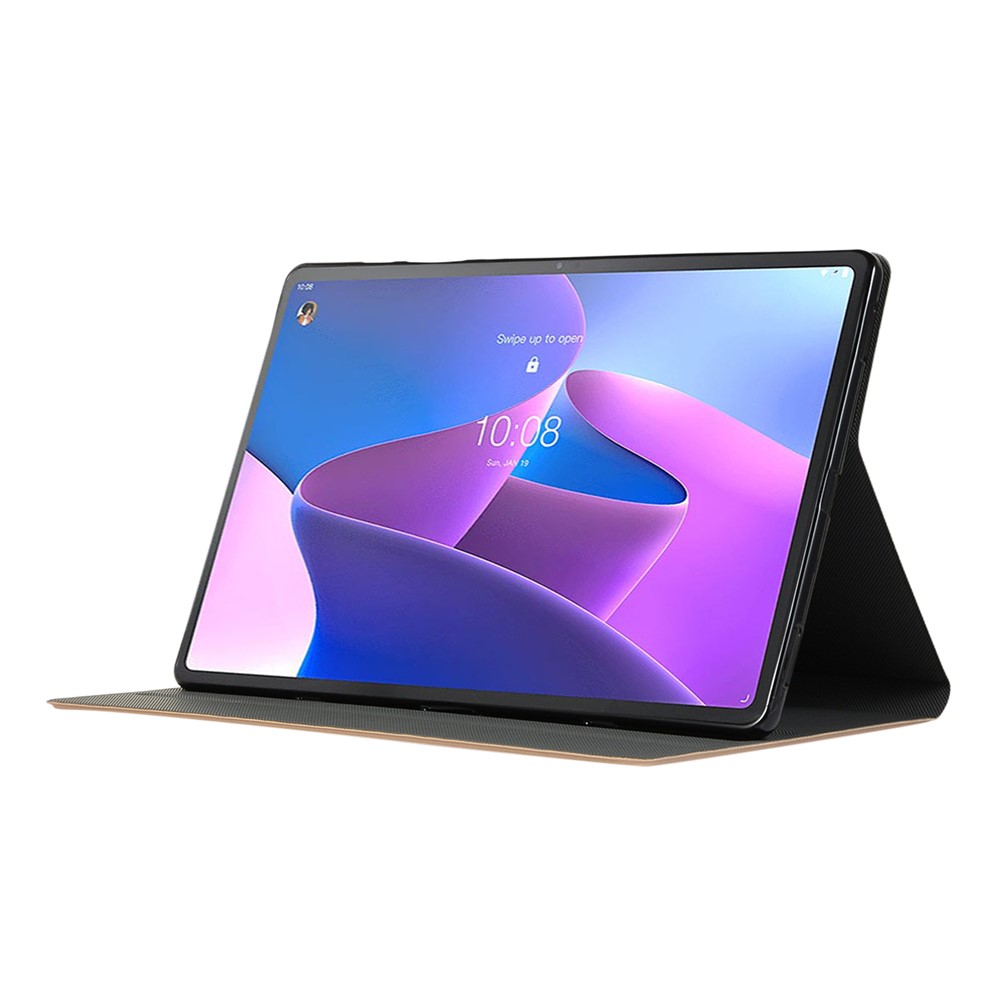 Shockproof PU Leather Shockproof Folio Stand Tablet Case Cover Protector for Lenovo Tab P12 Pro - Gold-5