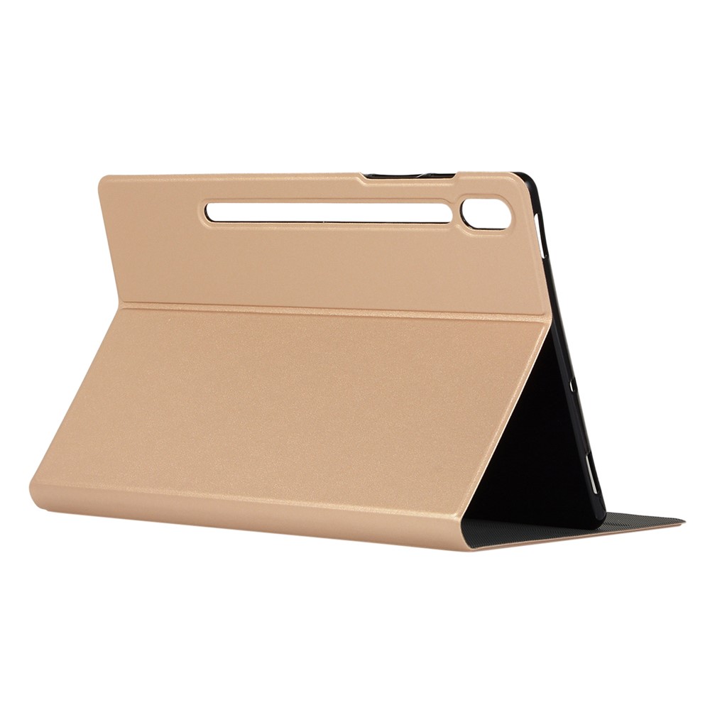 Shockproof PU Leather Shockproof Folio Stand Tablet Case Cover Protector for Lenovo Tab P12 Pro - Gold-6