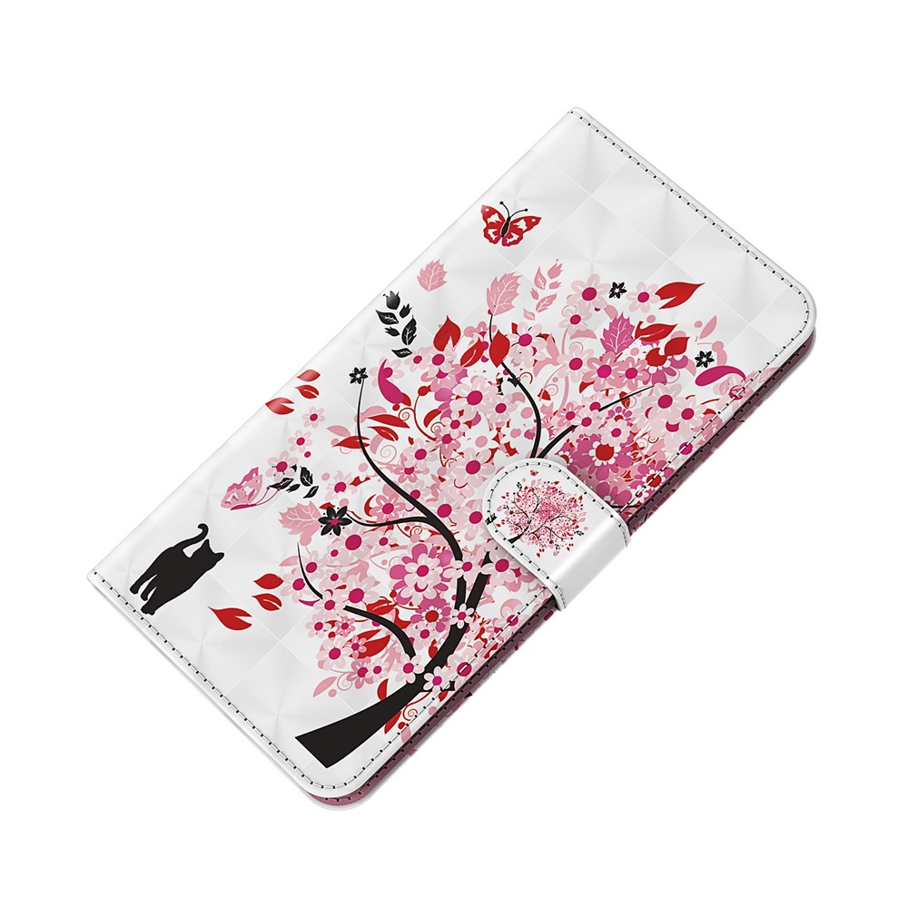 PU Leather Wallet Stand Phone Case 3D Pattern Printing Protective Cover with Strap for Motorola Moto G51 5G - Wish Tree-10
