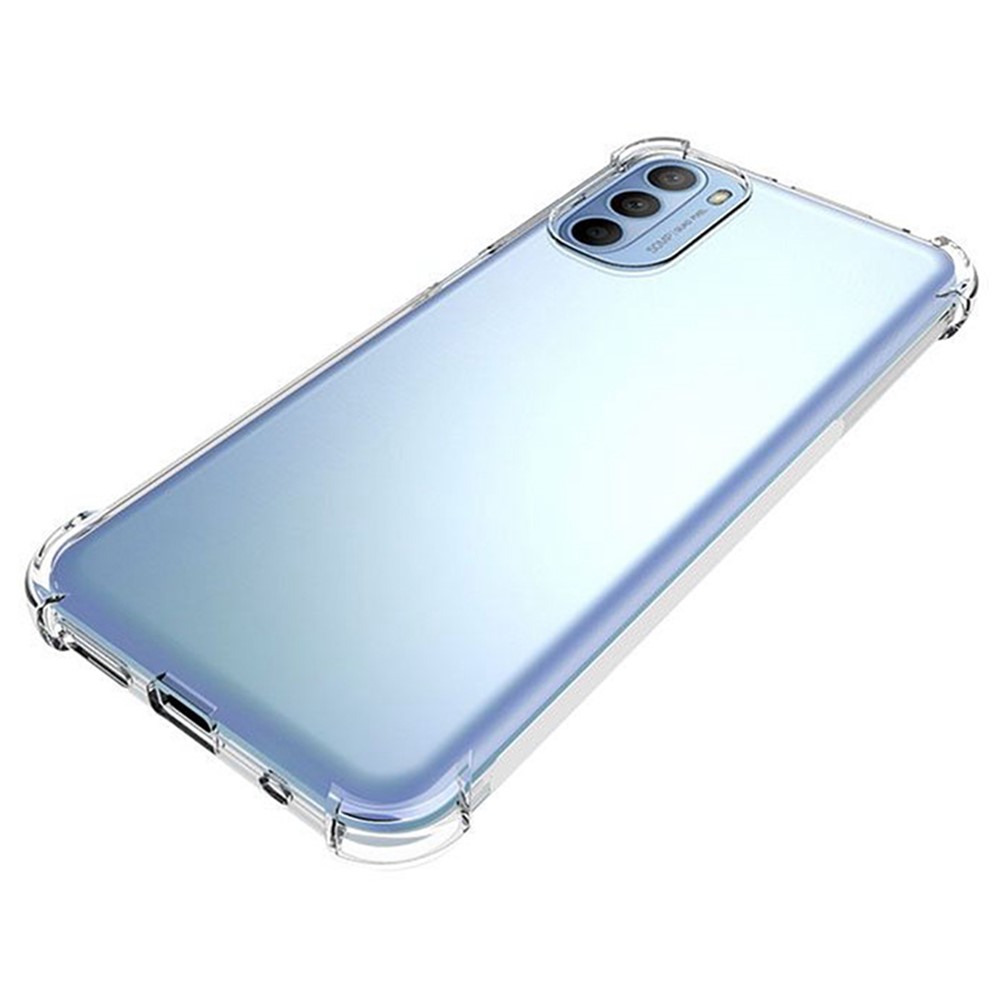 Transparent Soft TPU Cover with Non-Slip Grip Protective Shell for Motorola Moto G31-3
