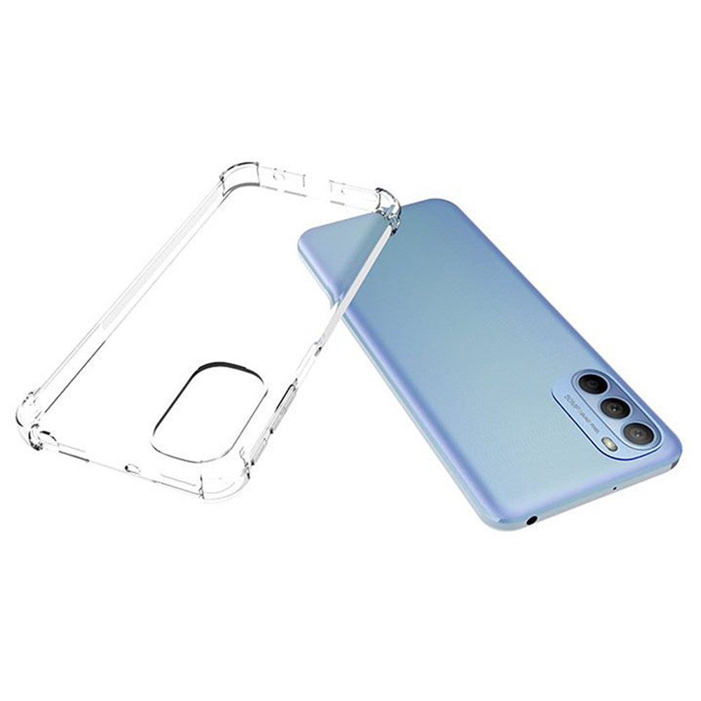 Transparent Soft TPU Cover with Non-Slip Grip Protective Shell for Motorola Moto G31-4