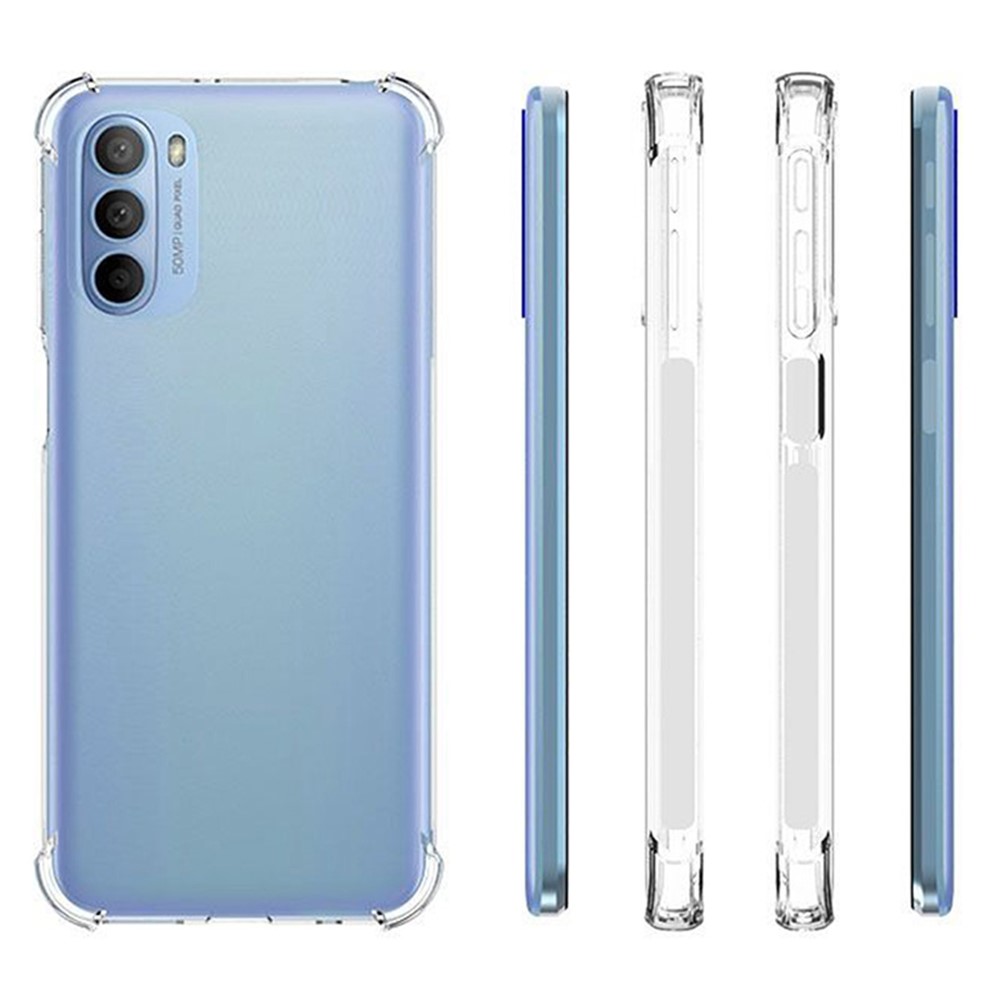 Transparent Soft TPU Cover with Non-Slip Grip Protective Shell for Motorola Moto G31-5