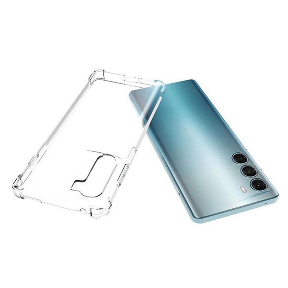 Transparent Shock Absorption Non-Slip TPU Protective Phone Case for Motorola Moto G200 5G-4