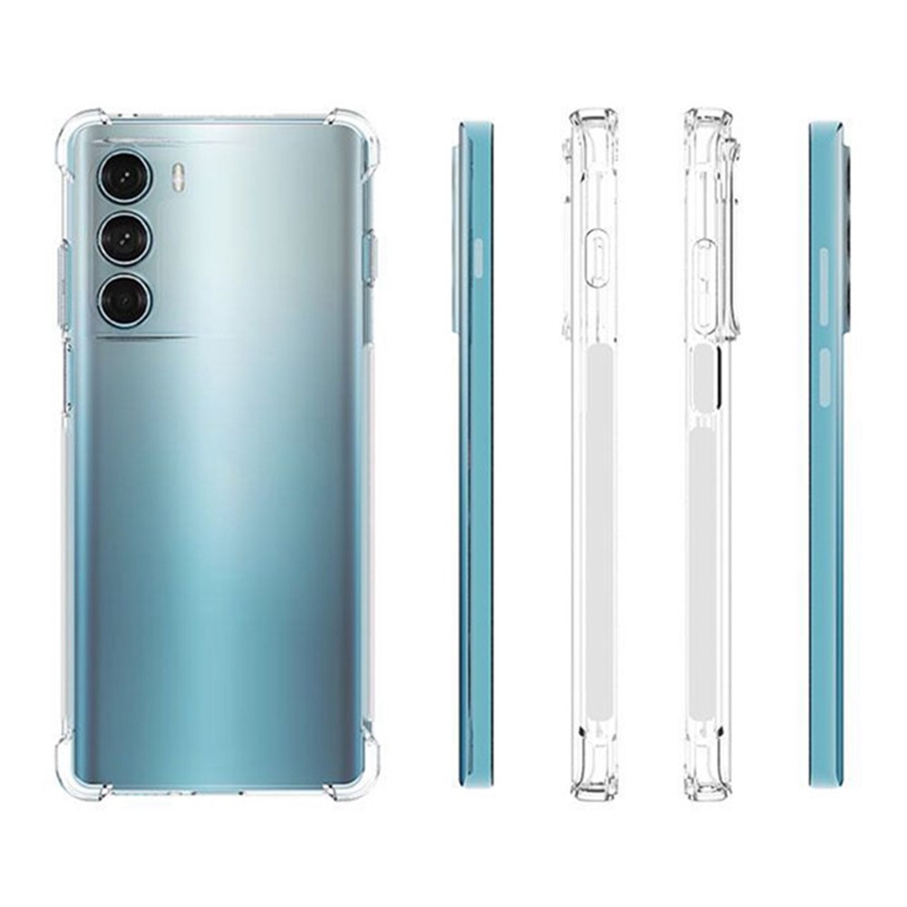 Transparent Shock Absorption Non-Slip TPU Protective Phone Case for Motorola Moto G200 5G-5