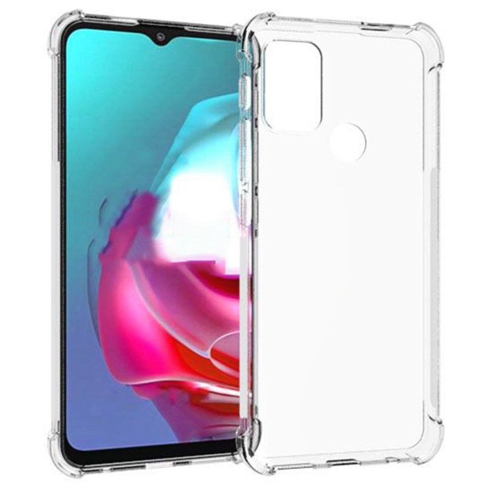 Clear Flexible TPU Non-Slip Grip Shockproof Anti-Scratch Protective Case for Motorola Moto G30-1