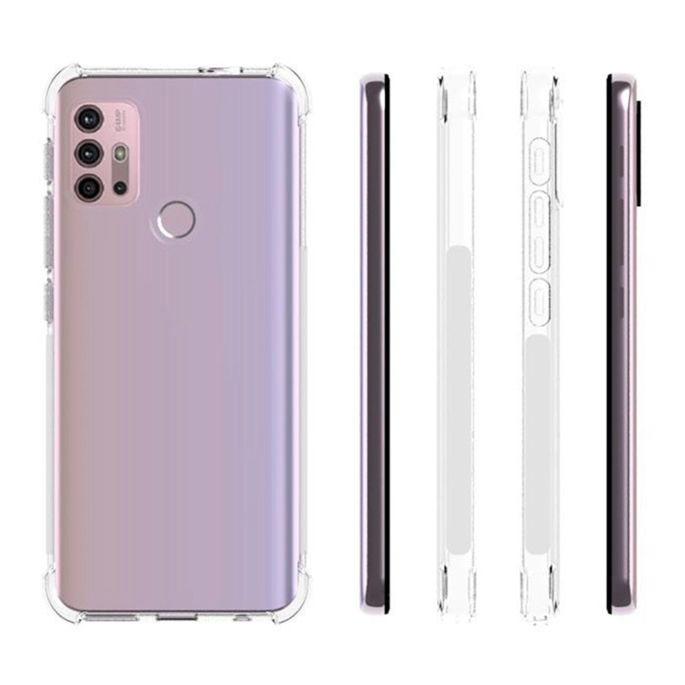 Clear Flexible TPU Non-Slip Grip Shockproof Anti-Scratch Protective Case for Motorola Moto G30-4