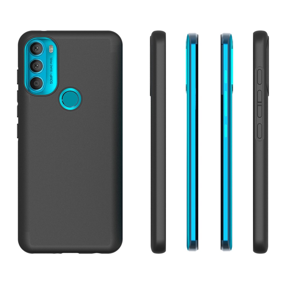 10Pcs/Pack Double-sided Matte Finish Soft TPU Protective Cover Mobile Phone Back Case for Motorola Moto G71 5G-6