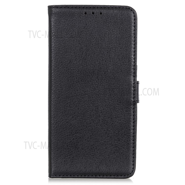 Well-protected Wallet Stand Design Litchi Texture Magnetic Clasp PU Leather Case Cover for Motorola Moto G31/G41 - Black-2