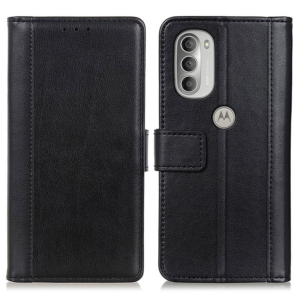 PU Leather + TPU All-inclusive Protection Foldable Stand Wallet Phone Case Cover for Motorola Moto G51 5G - Black-1
