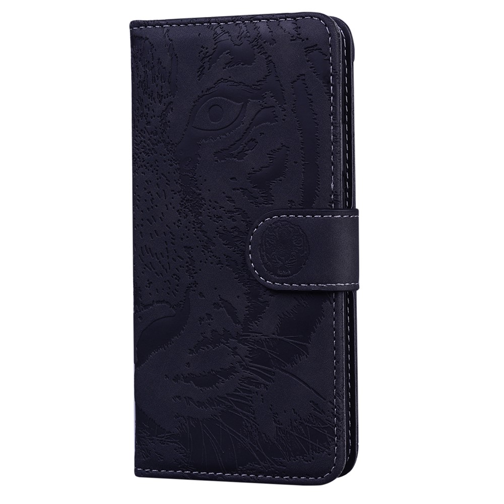 Stand Wallet Folio Flip Cell Phone Cover Imprinting Tiger Pattern Leather Case for Motorola Moto G Power (2022) - Black-3