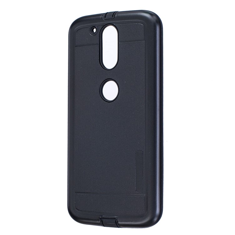 Dot Texture PC + TPU Hybrid Case for Motorola Moto G4 / G4 Plus - Black-2