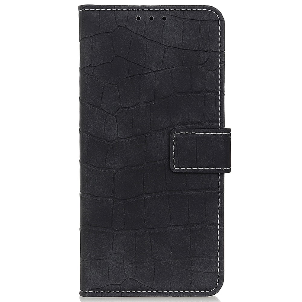 Scratch-proof Crocodile Texture PU Leather Flip Wallet Case Stand Phone Cover for Motorola Edge S30/Moto G200 5G - Black-2