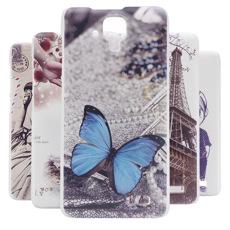 Pattern Printing PC Hard Case for Lenovo A536 - Girl Enjoys the Spring-2