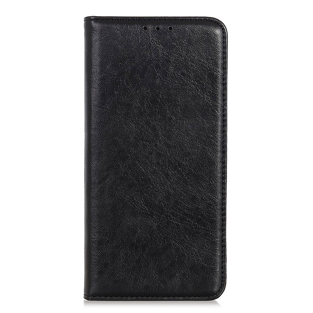 Crazy Horse Texture Drop-resistant PU Leather Stand Cover Magnetic Auto Closing Wallet Case for Motorola Moto G71 5G - Black-2