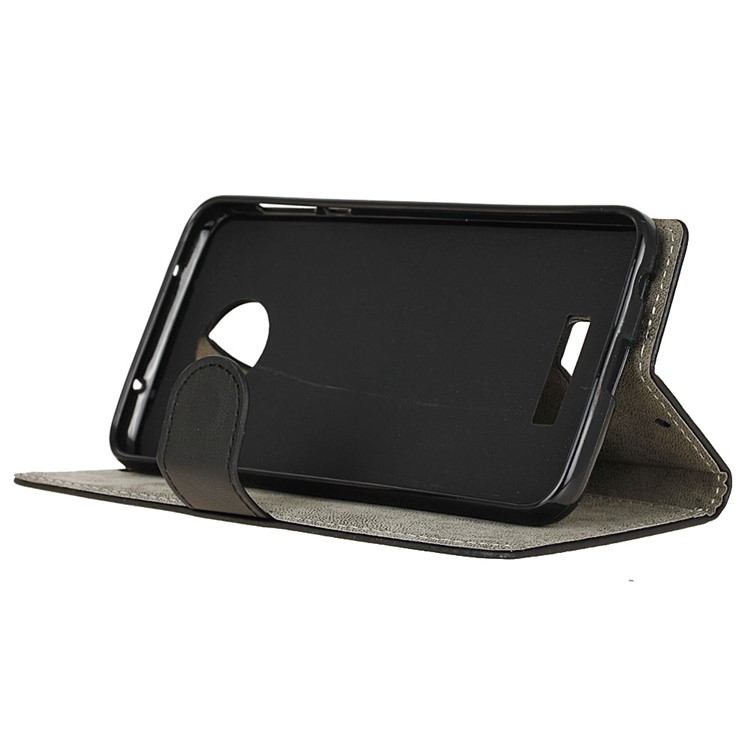 Wallet Leather Stand Case for Motorola Moto Z Play - Black-5
