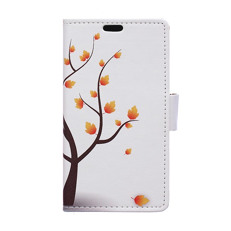 Wallet Leather Magnetic Case for Motorola Moto Z Play - Autumn Maple Tree-1
