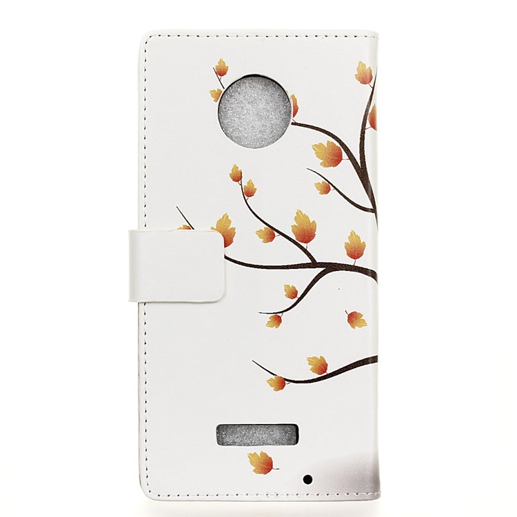 Wallet Leather Magnetic Case for Motorola Moto Z Play - Autumn Maple Tree-2