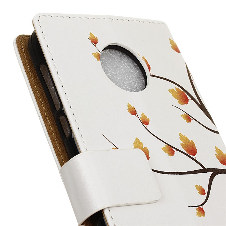 Wallet Leather Magnetic Case for Motorola Moto Z Play - Autumn Maple Tree-3