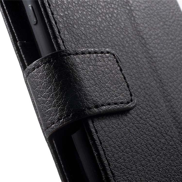 Lychee Grain Wallet Leather Stand Case for Motorola Moto Z Play - Black-7